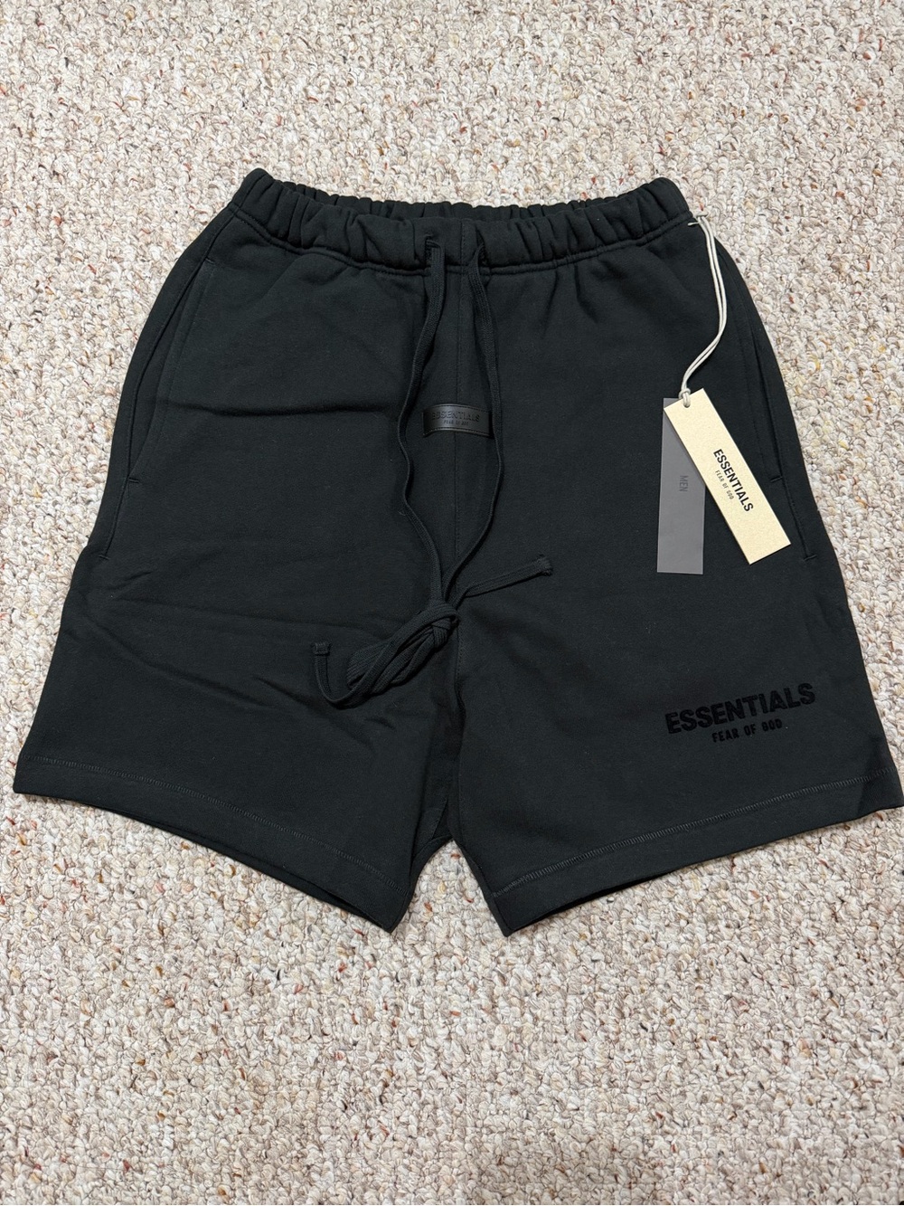 Essentials Black Athletic Drawstring Shorts